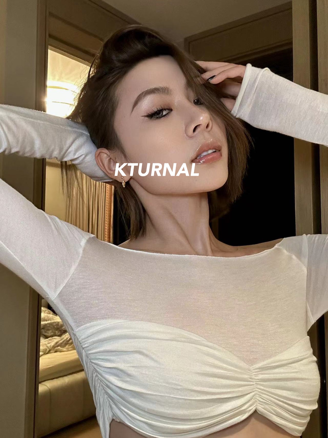 23SS Sexy Halter Neck Slim Fit Crop Top Innerwear - Kturnal