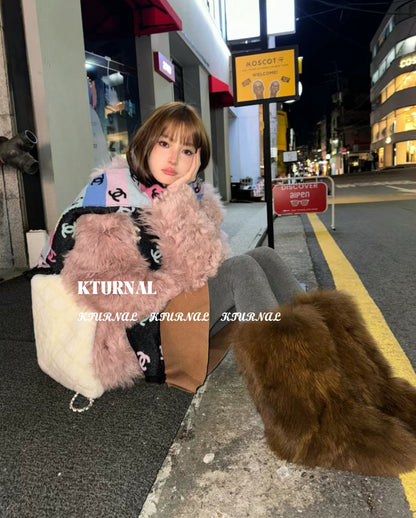 Relaxed Alpaca Faux Fur Coat - Kturnal