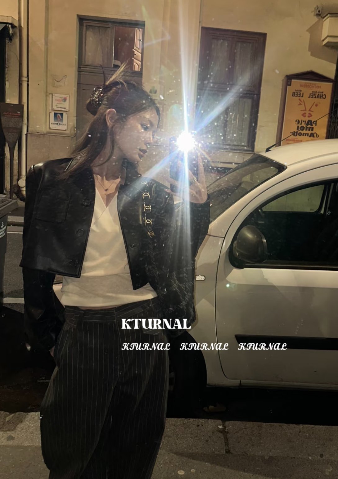 Textured Leather - Look Cropped Jacket - Kturnal