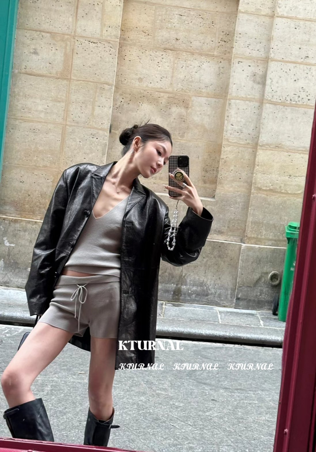 Vintage PU Leather Jacket - Kturnal