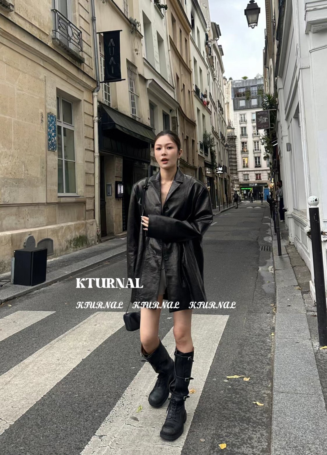 Vintage PU Leather Jacket - Kturnal