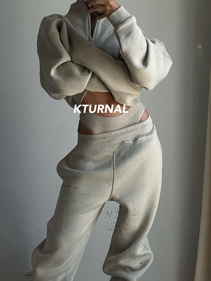 23FW 'Headliner' Versatile Loose Sweatshirt, Casual Pants, and Tank Top Set - Kturnal