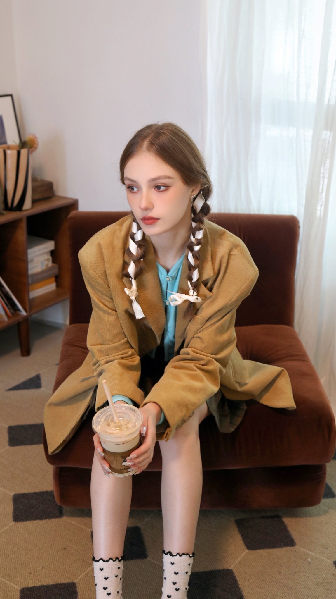23FW "Magazine Chic" Vintage-Inspired Loose Corduroy Blazer - Kturnal