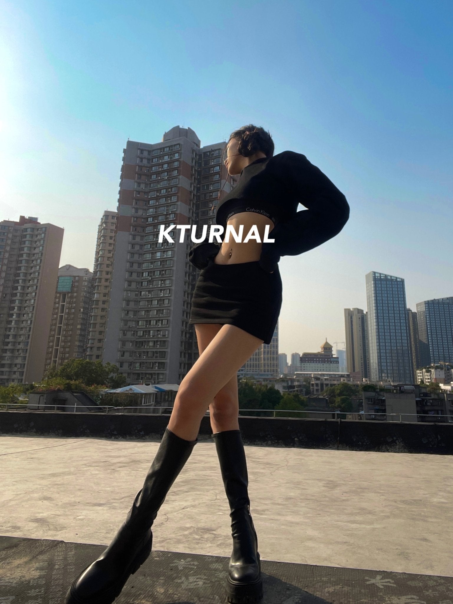 23FW Street Chic High-End Loose Hoodie Skirt Set - Kturnal