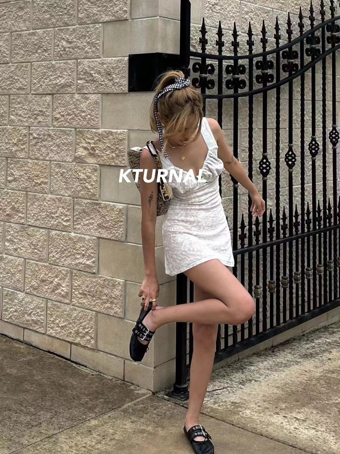 23SS French Sweet Slim Fit Girl's Unique Dress - Kturnal