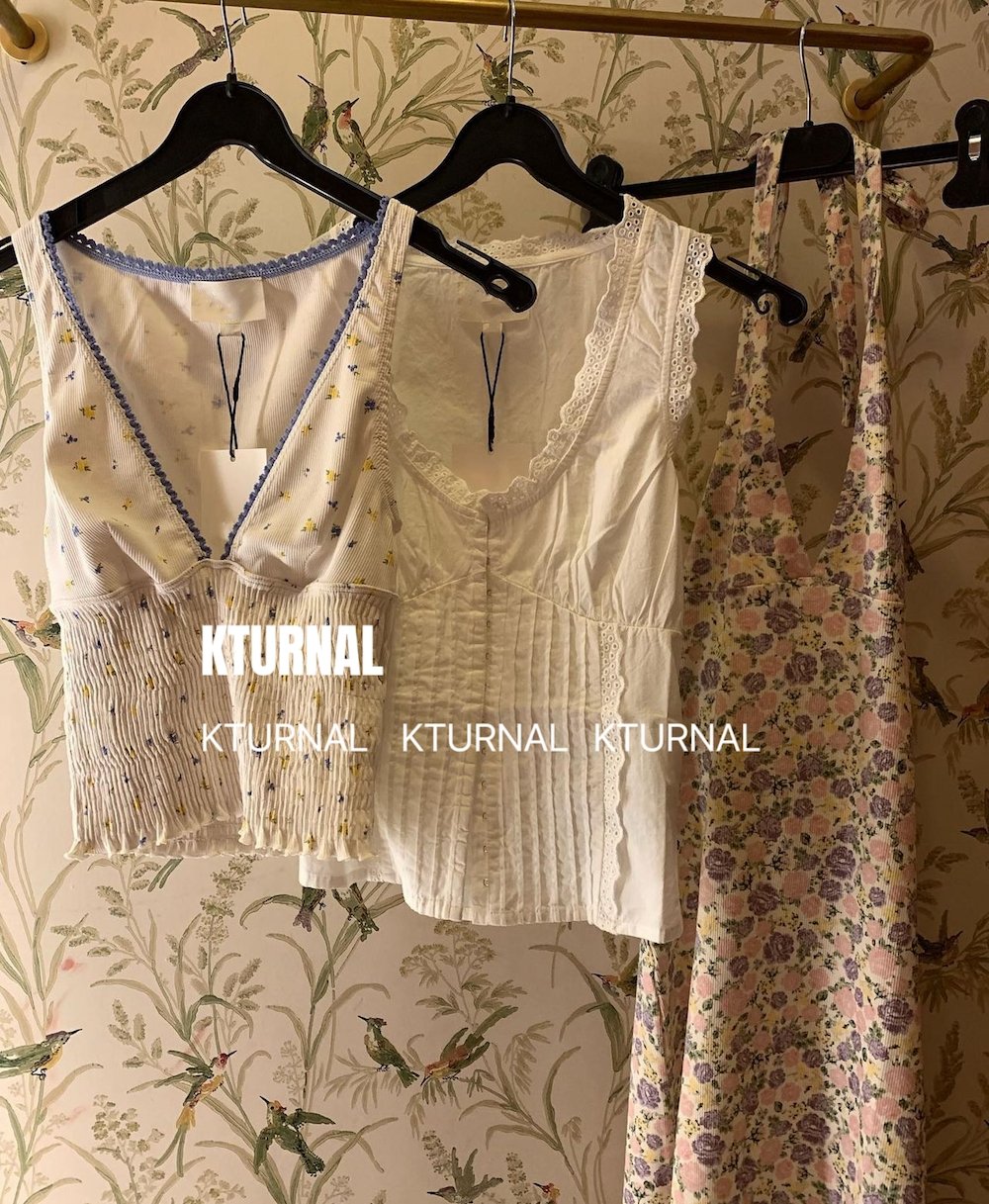 23SS Love Notebook French Sweet Vintage Floral Sleeveless Waistcoat Top - Kturnal