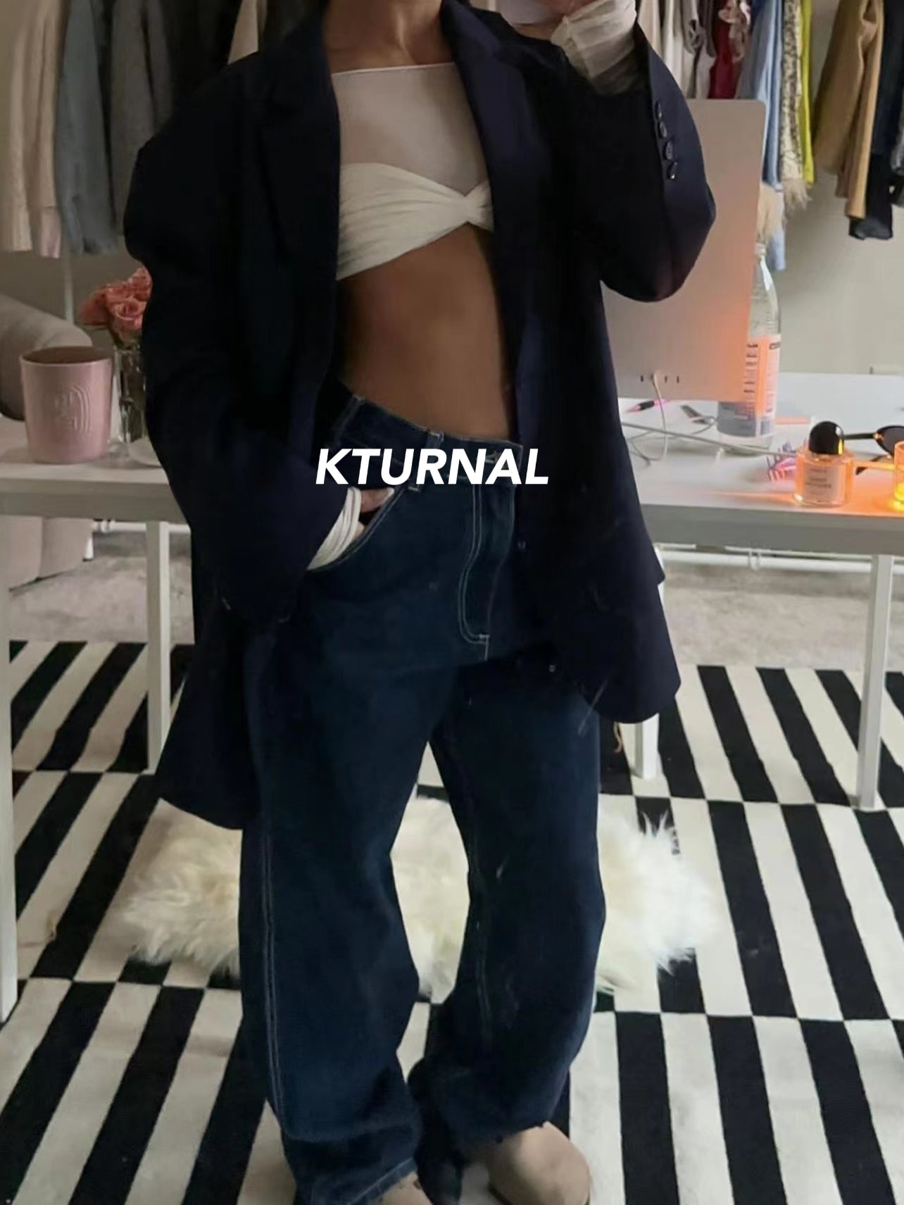 23SS Sexy Halter Neck Slim Fit Crop Top Innerwear - Kturnal