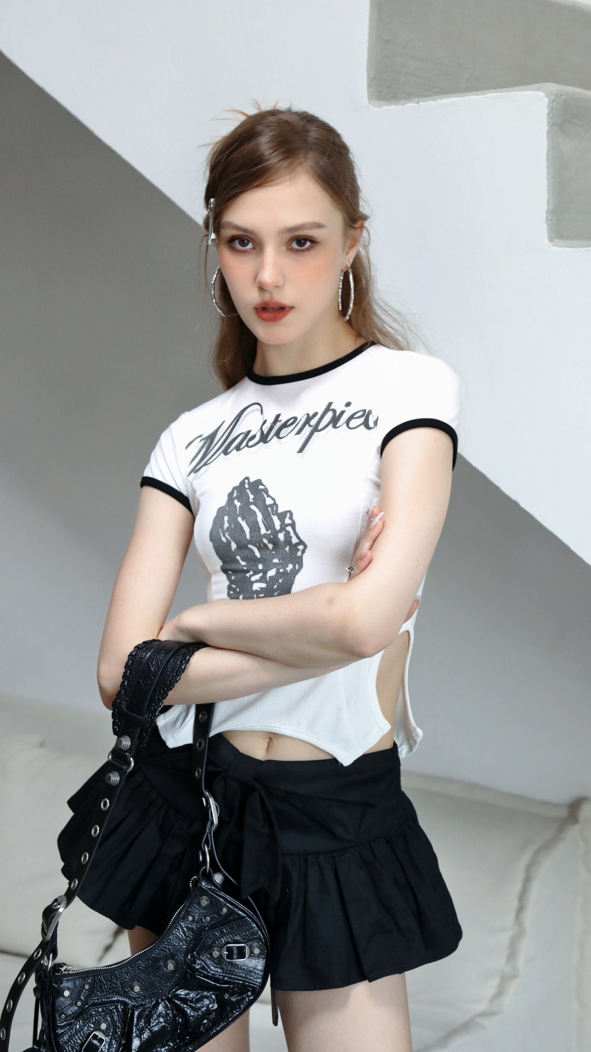 23SS Spicy Girl Graphic Print Slim-fit Tee - Kturnal