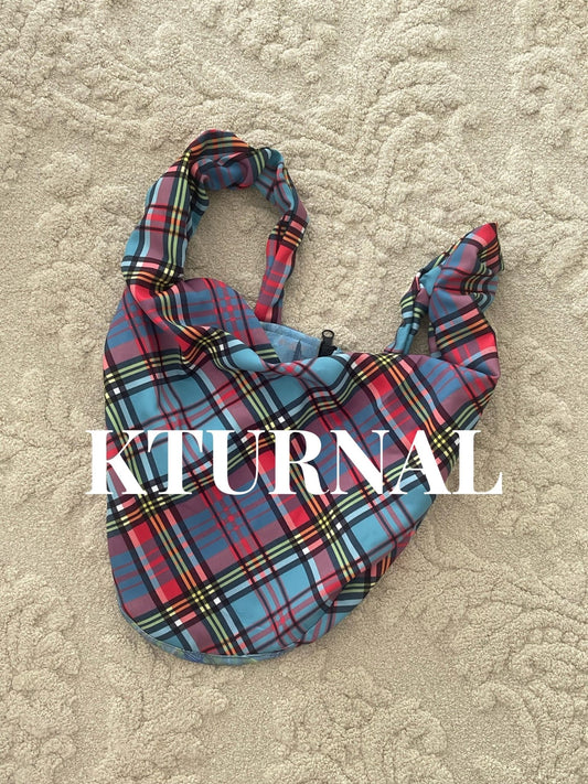 23SS Vivi Holiday Empress Dowager Retro Classic Plaid Slimming Tank Top - Kturnal