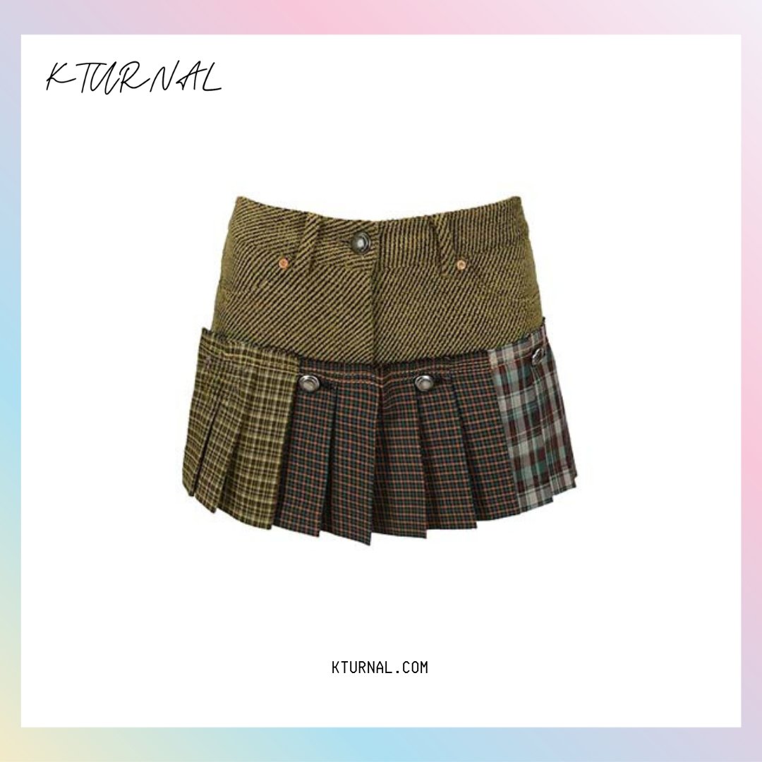 Autumn "Seoul High School Lucal" Plaid Pleated Skirt with Shorts - Kturnal