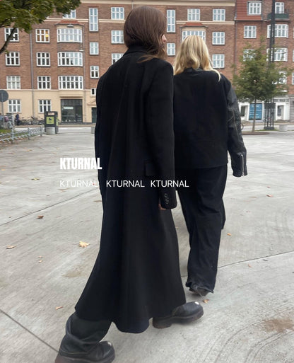 FW23 "Leading Lady" Double-Breasted Loose-Fit Blazer Coat - Kturnal