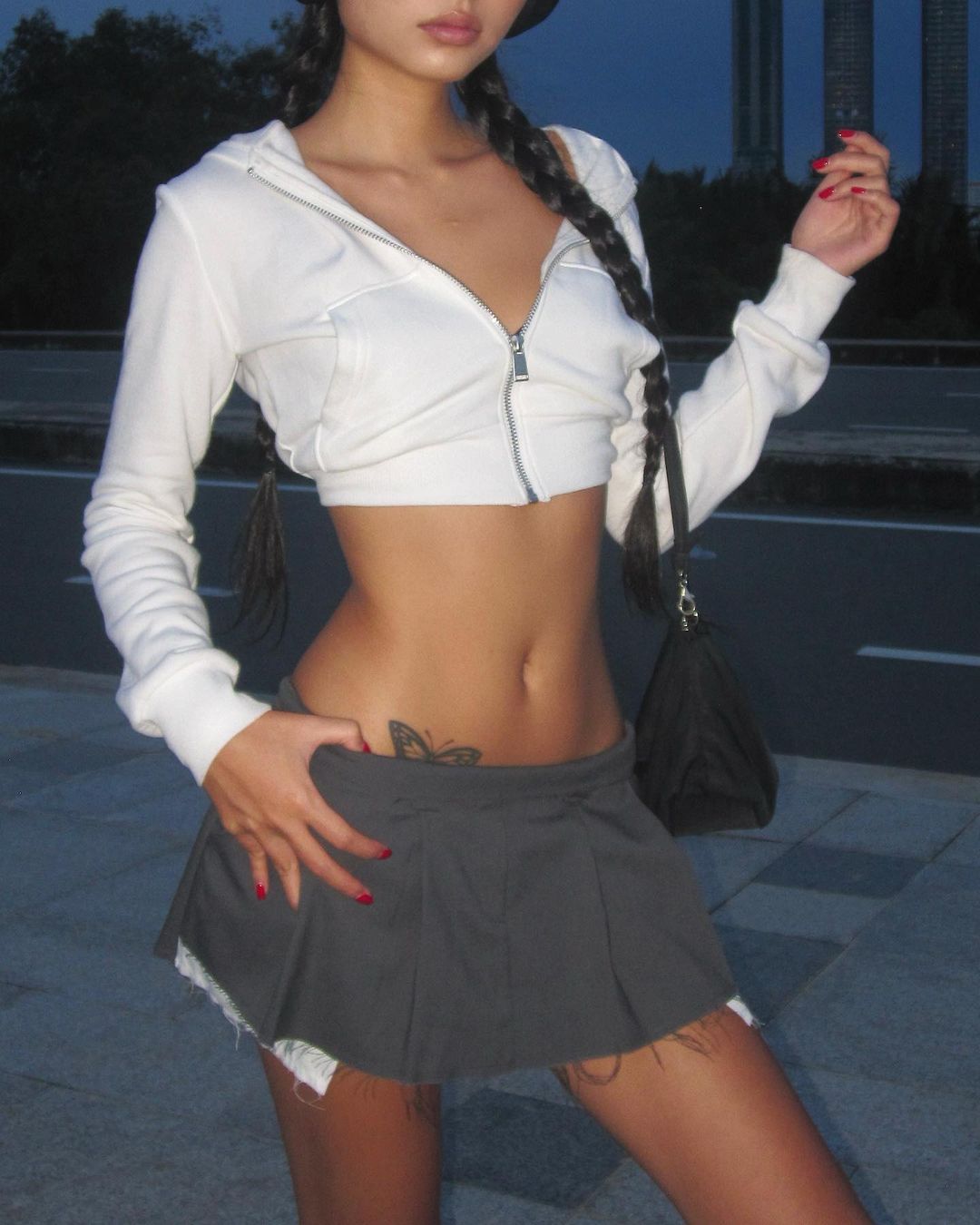 Mocha Grey Y2K Millennium Pleated Mini Skirt - American High School Style - Kturnal